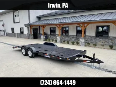 2026 Sure-Trac 7x20' Steel Deck Car Trailer 9900# GVW  ST-CHS8220-100
