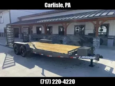 2026 Lamar Trailers 7x20' Equipment Trailer 14000# GVW H6832027-DELUXE