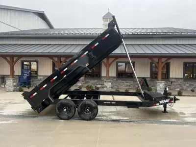 2026 H&H 7x14' Telescopic I-Beam Dump Trailer 14000# GVW H-DBIT14-140