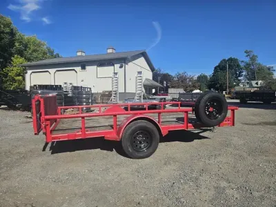 2021 Diamond C Trailer MFG. RED 7x12 Bifold Gate 2990# GVW
