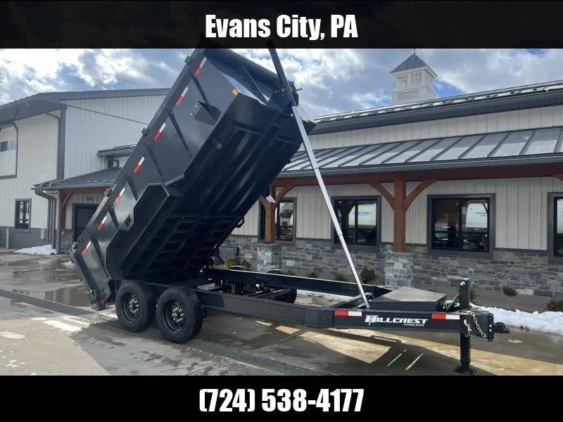 2025 Hillcrest Trailers 40" HIGH SIDES * TELE HOIST * I-BEAM FRAME * 7GA FLOOR 176716SDH