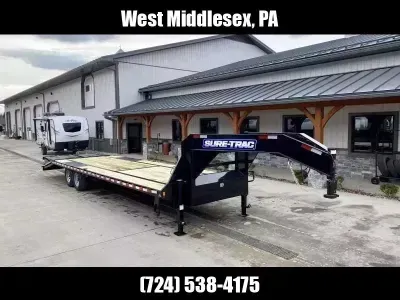 2026 Sure-Trac 102x30' Gooseneck Beavertail Deckover Trailer 15000# GVW ST-HDO10230-150G