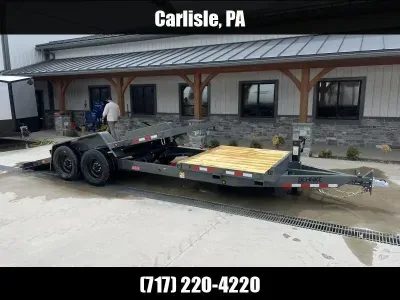 2025 Behnke 7x22' 22000# GVW HD Gravity Tilt Equipment Trailer TBCT2220ET