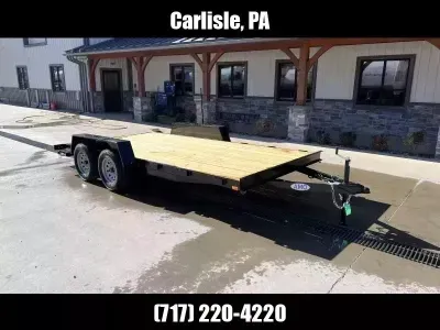 2026 AMO 7x16' Wood Deck Car Trailer 7000# GVW AFB16BBXWRD