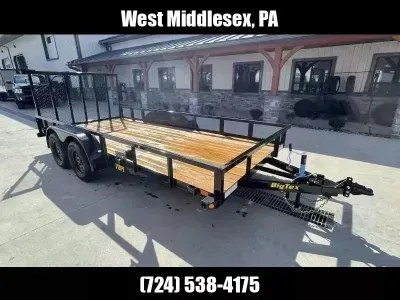 2027 Big Tex Trailers 70PI 7x20' Tube Top Landscape Utility Trailer 7000# GVW 70PI-20R1A-4PBK-BRK2