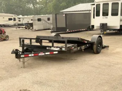 2023 Interstate Trailers 7x16' Single Axle Gravity Tilt Scissor Hauler 7450# GVW