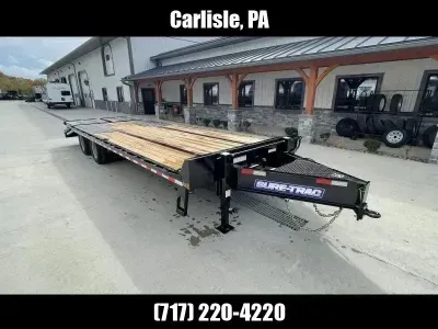 2026 Sure-Trac 102x25' HD Beavertail Deckover Trailer 25900# GVW ST-HDO10225-259