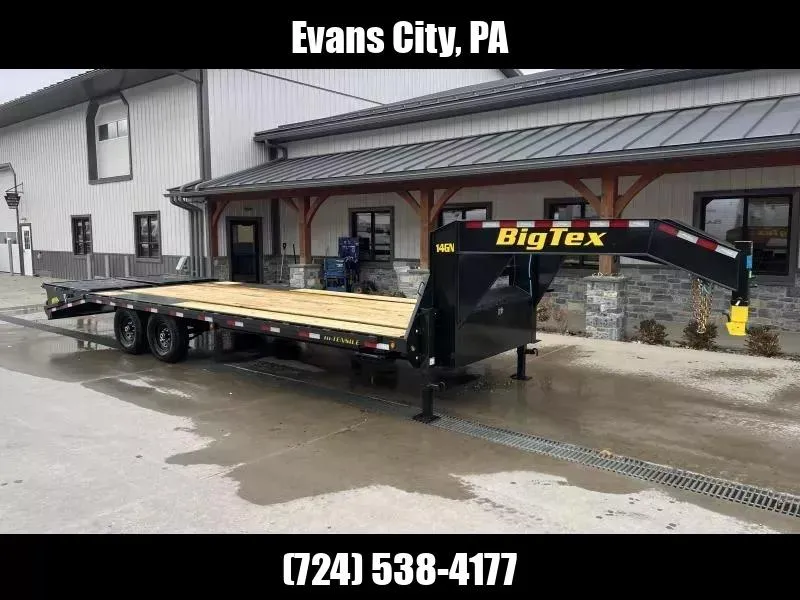 2027 Big Tex Trailers 102x25' HD Gooseneck Beavertail Deckover Trailer 15900# GVW 14GN-25D5A-MRBK