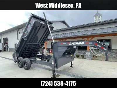 2025 Lamar Trailers 7x14' 16000# GVW GN Dump Trailer GDT831428