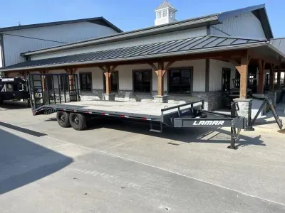 2019 Lamar Trailers 102x22 14000 GVW * UTILITY GATE * I-BEAM FRAME * ADJUSTABLE COUPLER *