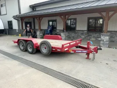 2024 Sure-Trac 7x16' Gravity Tilt Equipment Trailer 14000# GVW
