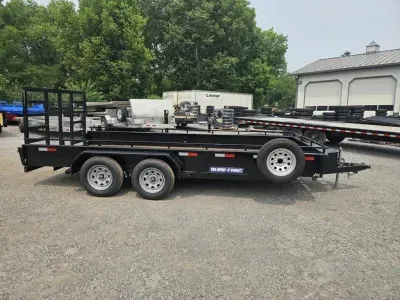 2024 Sure-Trac 7x16 7K Steel High Side 4' HD Ramp