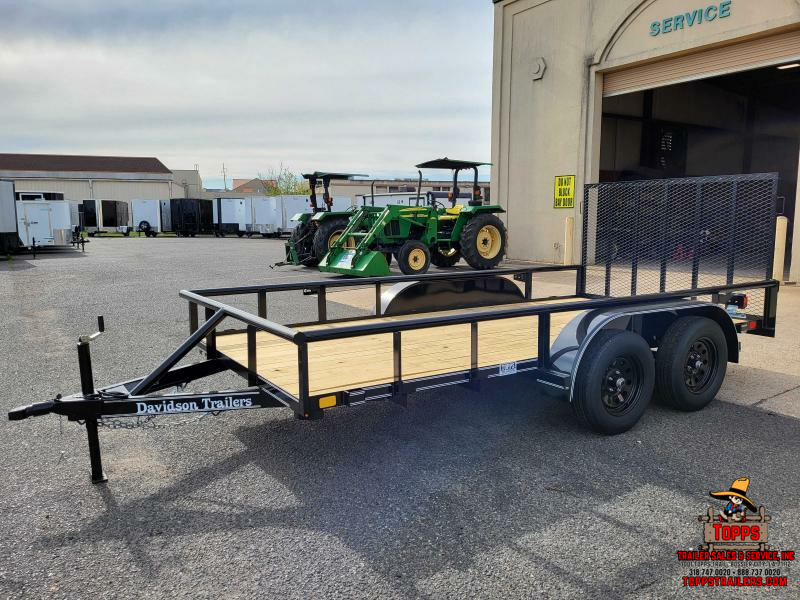 2025 Davidson Trailers 77X14 PIPE TOP TANDEM AXLE Utility Trailer 1723240789