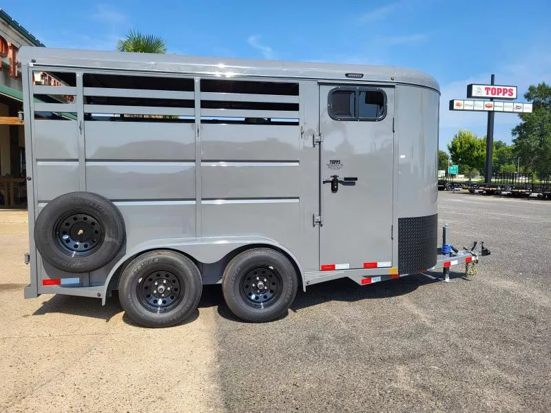 2025 Delco Trailers 2 HORSE SLANT LOAD Horse Trailer
