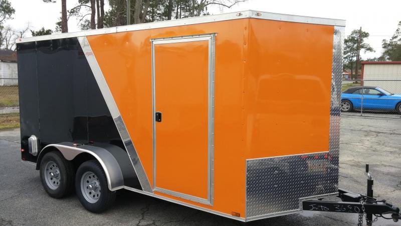 7 X 14 TA Motorcycle Trailer Two Tone 