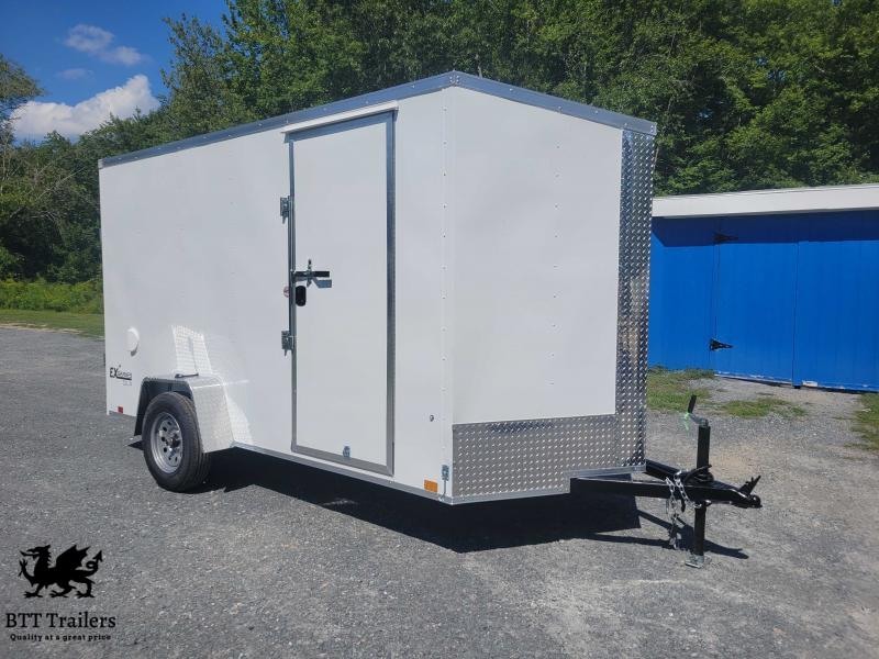 2023 Cargo Express 6x12 V-Nose Ramp Door White 6'6" height 2023 Cargo Express 6x12 V-Nose Ramp Door White 6'6" height