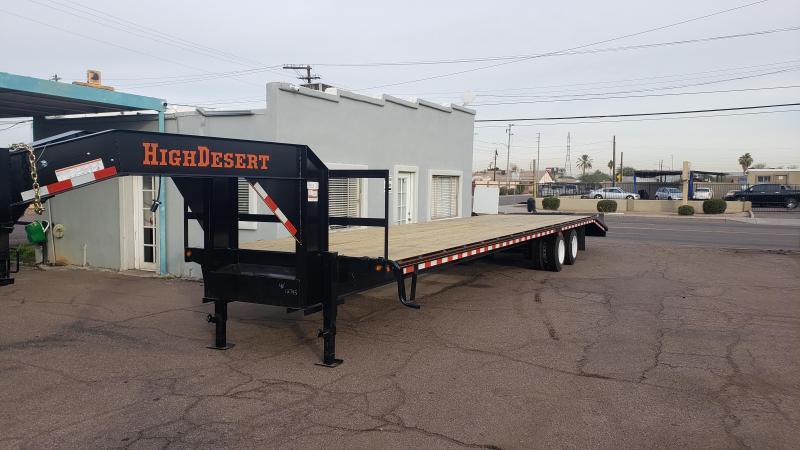 2019 High Desert Trailers Flatbed Gooseneck- 12k Dexter axles- 25k GVWR-Lay flat Ramps with Center Pop up. 2019 High Desert Trailers Flatbed Gooseneck- 12k Dexter axles- 25k GVWR-Lay flat Ramps with Center Pop up.