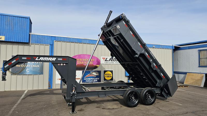 2025 Lamar Trailers -Telescopic Dump- Gooseneck-14k GVWR- 24" walls