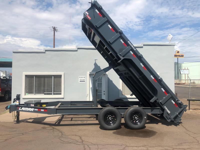 **ON SALE NOW** Lamar 16' Dump Trailer- 14000# GVWR- Ramps- Deluxe Tarp Kit- Adj Coupler-Spreader Gate- Cash Discounts (See Below) **ON SALE NOW** Lamar 16' Dump Trailer- 14000# GVWR- Ramps- Deluxe Tarp Kit- Adj Coupler-Spreader Gate- Cash Discounts (See Below)