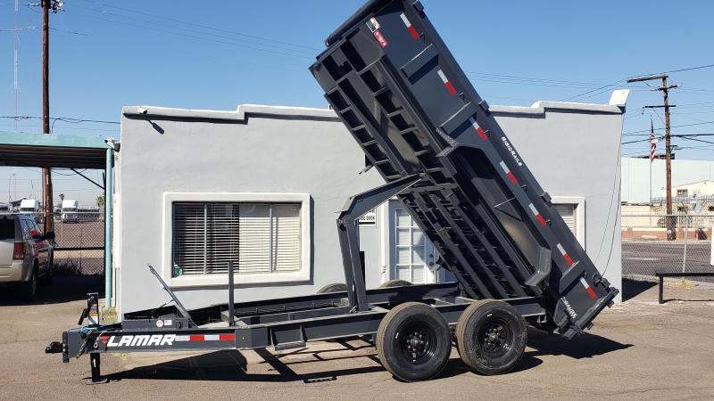 2021 Lamar Trailers DL-8k-14 Dump Trailer -16000# GVWR- 8k Oil Bath Axles- 21k rated Lift - 14 ply tires - Tarp Included- Ramps included- **Cash Discounts available** See below 2021 Lamar Trailers DL-8k-14 Dump Trailer -16000# GVWR- 8k Oil Bath Axles- 21k rated Lift - 14 ply tires - Tarp Included- Ramps included- **Cash Discounts available** See below
