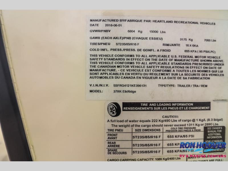 used Fifth Wheel Trailers Heartland RV ElkRidge for sale, in Katy, TX Thumbnail 43