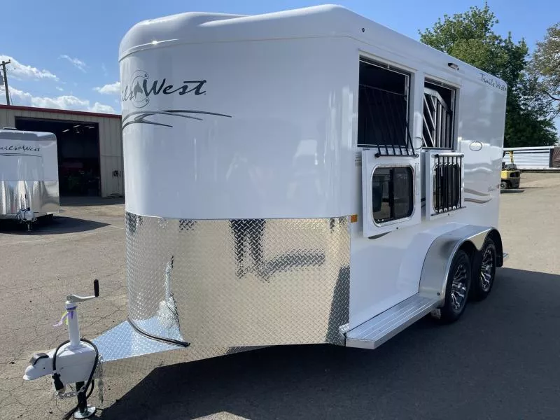 2026 Trails West Manufacturing Classic II 2 Horse Trailer- Swing Out Saddle Rack-Rubber Mats on Tack Floor-Water Tank  