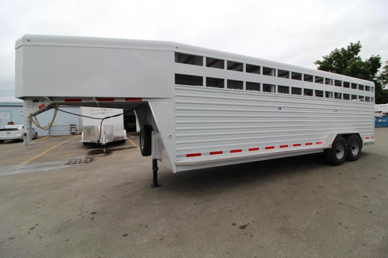 2021 Trails West Hotshot 24' Stock Trailer- 7'6" Wide-Dual Cut Gates-54" Side Door-Slider in Rear 2021 Trails West Hotshot 24' Stock Trailer- 7'6" Wide-Dual Cut Gates-54" Side Door-Slider in Rear
