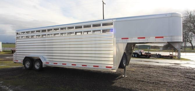 2021 Exiss 24' Stock Trailer-All Aluminum-Slider in Rear-Two Cut Gates-Escape Door 2021 Exiss 24' Stock Trailer-All Aluminum-Slider in Rear-Two Cut Gates-Escape Door