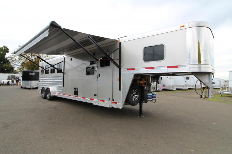 2019 Exiss 7410 - 4 Horse Trailer - 10' Short Wall Living Quarters - On Board Onan Generator-Fold Down Bunk - Hay Rack - Ramp - Easy Care Flooring - Folding Rear Tack 2019 Exiss 7410 - 4 Horse Trailer - 10' Short Wall Living Quarters - On Board Onan Generator-Fold Down Bunk - Hay Rack - Ramp - Easy Care Flooring - Folding Rear Tack