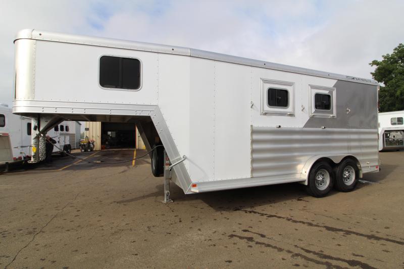Lightly Used 2019 Featherlite 2 Horse Trailer-Warmblood Size Stalls-7'6" Wide-7'6" Tall-Easy Care Floor Lightly Used 2019 Featherlite 2 Horse Trailer-Warmblood Size Stalls-7'6" Wide-7'6" Tall-Easy Care Floor