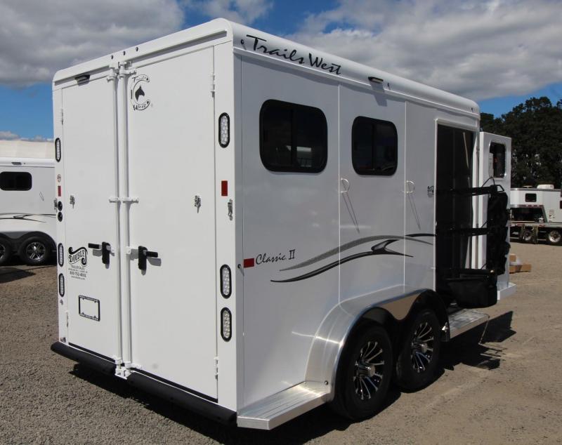 2023 Trails West Classic II 2 Horse Trailer Aluminum Skin Steel Frame
