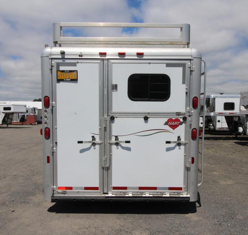 2000 Hart 8FT sw Living Quarters 2 Horse Trailer GENERATOR AND MORE