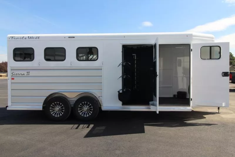 2026 Trails West Sierra II 3 Horse Trailer-7'4" Tall- XL Dressing Room- Escape Door- Side Tack- Convenience Package
