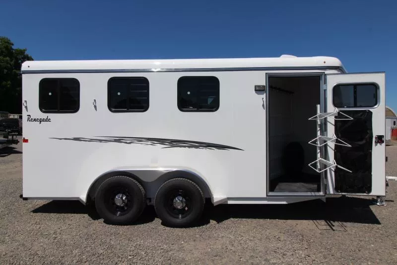 2026 Thuro-Bilt Renegade 3-Spare Tire- 2' added length- Extra Divider Catch Horse Trailer