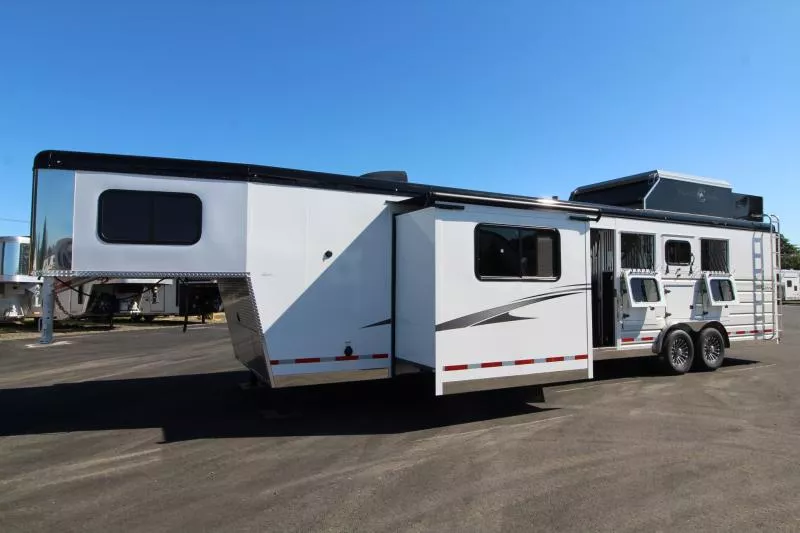 2026 Trails West Sierra 13x17 w/Slide-Black Out Package-Portable Gen Ready /w Hay Pod & Lots More Horse Trailer