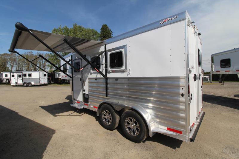 2023 Exiss Escape 7204 4' SW Living Quarters 2 Horse Trailer Solid