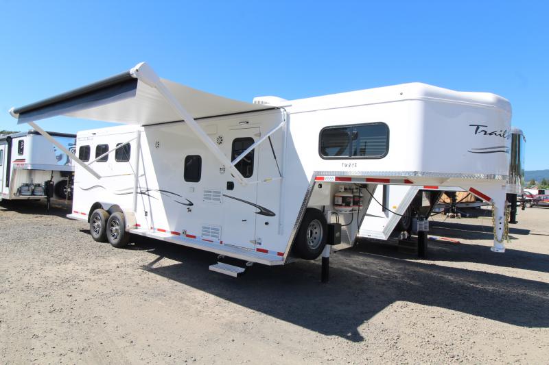 2023 Trails West Classic 8x13 Living Quarters 3 Horse Trailer - Easy Care Hoof Grip Flooring - Escape Door - Folding Rear Tack 2023 Trails West Classic 8x13 Living Quarters 3 Horse Trailer - Easy Care Hoof Grip Flooring - Escape Door - Folding Rear Tack