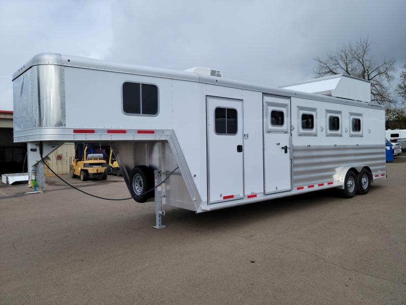 2022 Featherlite 8542- 4 Horse Gooseneck - Foldable Rear Tack - Warmblood Height - 7'6" Wide -Lined and Insulated Horse Area - 8' Hay Pod - Drop Down Windows & Bars - Escape Door - Rear Ramp 2022 Featherlite 8542- 4 Horse Gooseneck - Foldable Rear Tack - Warmblood Height - 7'6" Wide -Lined and Insulated Horse Area - 8' Hay Pod - Drop Down Windows & Bars - Escape Door - Rear Ramp