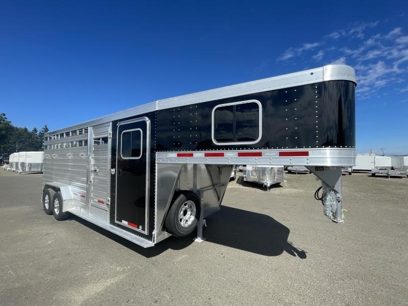 2022 Featherlite 20' Stock Combo - Easy Care Floor - 4' Tackroom - 7K Axles - LED Load Lights - Escape Door - Full Swing Rear Gate w/ Slider
