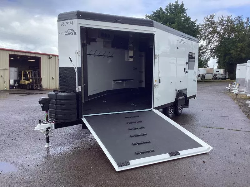 Coming Fall 2025!! 2026 Trails West RPM 20' Snowmobile Trailer-Altitude Package-Electric Jack- 30 gal. Fuel Cell-Power Rear Ramp-7.5 gal. LP Tanks