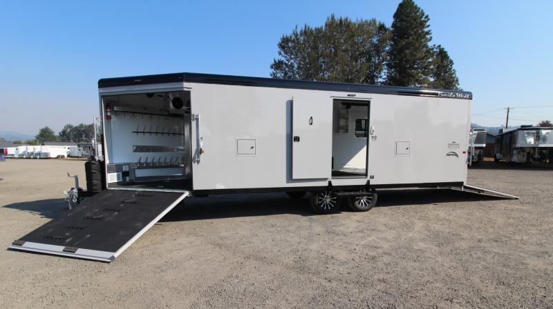 2023 Trails West RPM Burandt 28 foot BP Snowmobile Trailer - Furnace & Track melt - Stereo system - Lined and Insulated 2023 Trails West RPM Burandt 28 foot BP Snowmobile Trailer - Furnace & Track melt - Stereo system - Lined and Insulated