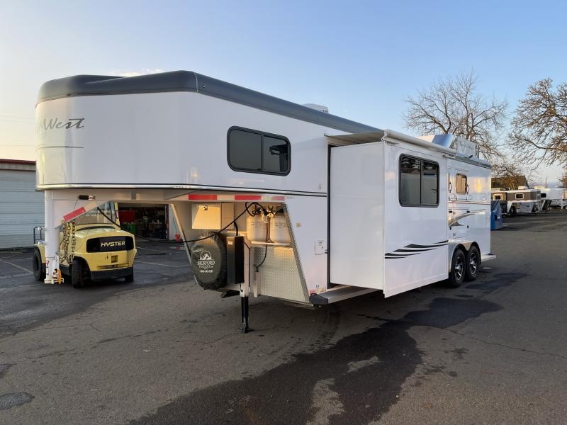 2017 Trails West Sierra 8x13 Slide out 3H LQ - 7' Wide w/ Mangers - Dinette in Slide - Easy care Floor - Hayrack & Ladder - Power Awning - Collapsible Rear Tack 2017 Trails West Sierra 8x13 Slide out 3H LQ - 7' Wide w/ Mangers - Dinette in Slide - Easy care Floor - Hayrack & Ladder - Power Awning - Collapsible Rear Tack