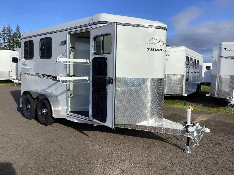 2026 Thuro-Bilt Renegade 2 Horse Trailer-1' Added Length- Extra Divider Catch-Swing Out Saddle Rack-Water Tank Horse Trailer