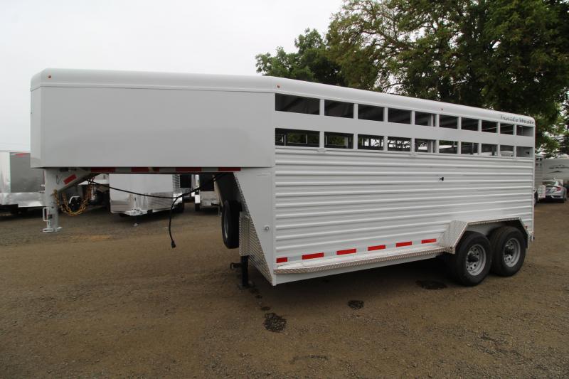 2020 Trails West Hotshot 16' Gooseneck Livestock Trailer - Sort Door in Center Gate - Rear Gate with Slider - LED Load Lights 2020 Trails West Hotshot 16' Gooseneck Livestock Trailer - Sort Door in Center Gate - Rear Gate with Slider - LED Load Lights
