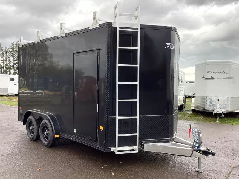 2025 ALCOM EZ HAULER Contractor-7.5x14-Ladder and Rack-Cabinets-110 power pkg!