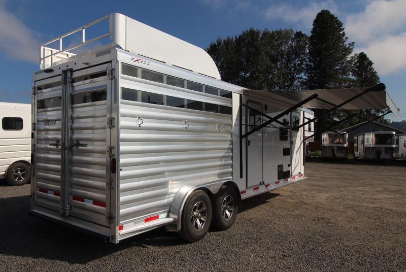 2021 EXISS EXPRESS 7311 CXF 3 HORSE LQ TRAILER SIDE TACK HAY RACK