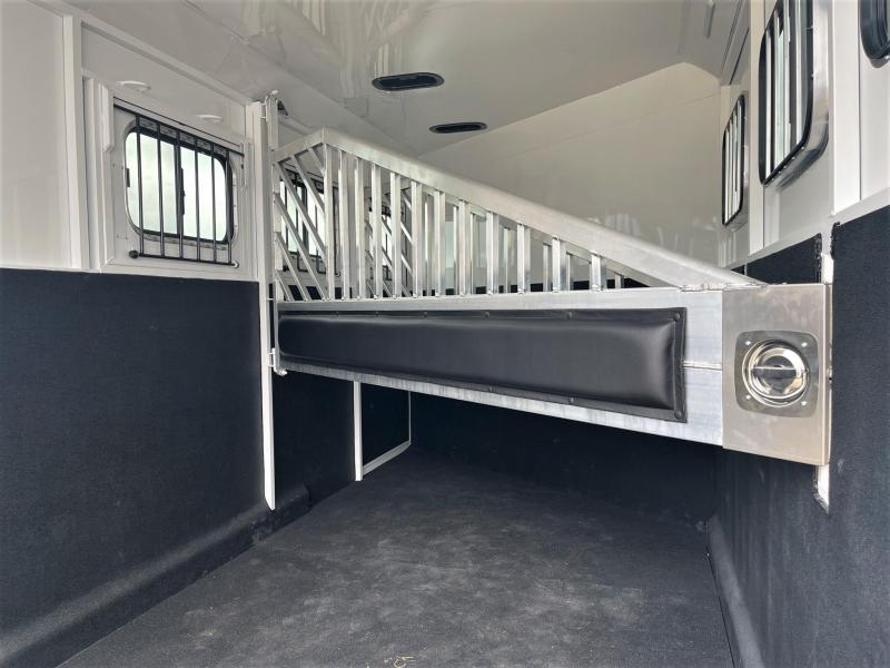 2023 Trails West Classic 3 Horse Trailer Swing Out Saddle Rack