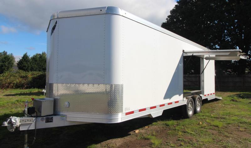 NEW Featherlite 4926 All Aluminum 24' Enclosed Car Trailer - Lined & Insulated w/ Cabinets PRICE REDUCED - $2130 BELOW OUR COST NEW Featherlite 4926 All Aluminum 24' Enclosed Car Trailer - Lined & Insulated w/ Cabinets PRICE REDUCED - $2130 BELOW OUR COST
