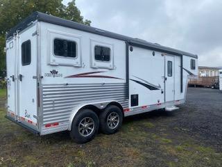 2022 Bison Trailers Desperado 8' Wide LQ 8209B 2 Horse Trailer-Extruded Alum Sides-Lined and Insulated Horse Area Ceiling-AC-Power Awning 2022 Bison Trailers Desperado 8' Wide LQ 8209B 2 Horse Trailer-Extruded Alum Sides-Lined and Insulated Horse Area Ceiling-AC-Power Awning