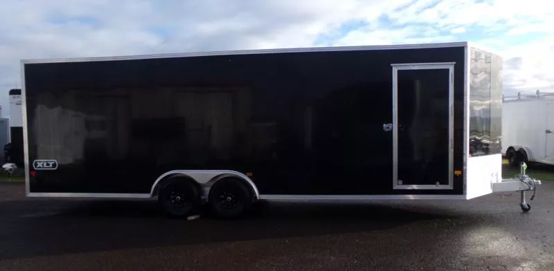 2026 ALCOM 8.5x24' EZ Hauler Enclosed XLT Pro Series, Black, Side Door:Curbside Front, 3" Addt'l Box Height
